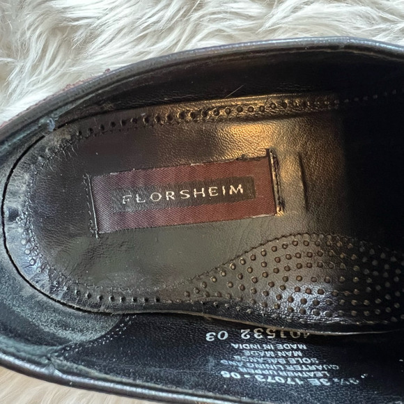 Florsheim Mens Lexington Wingtip Loafer Dress Shoes Brown Leather Tassel 9.5 3E - Picture 5 of 10